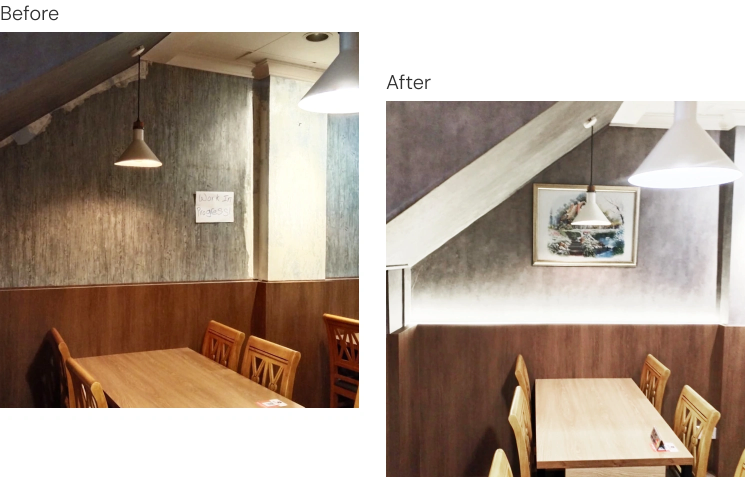 Concrete Laminate Before after installation